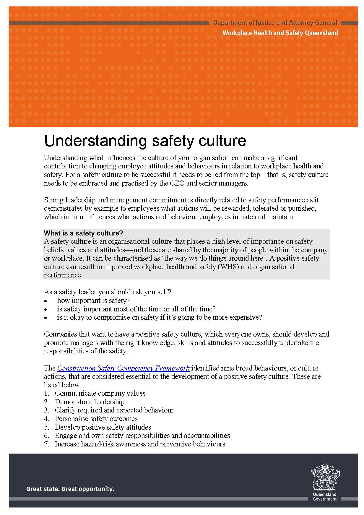 NRSPP Australia Understanding Safety Culture Workplace Health and