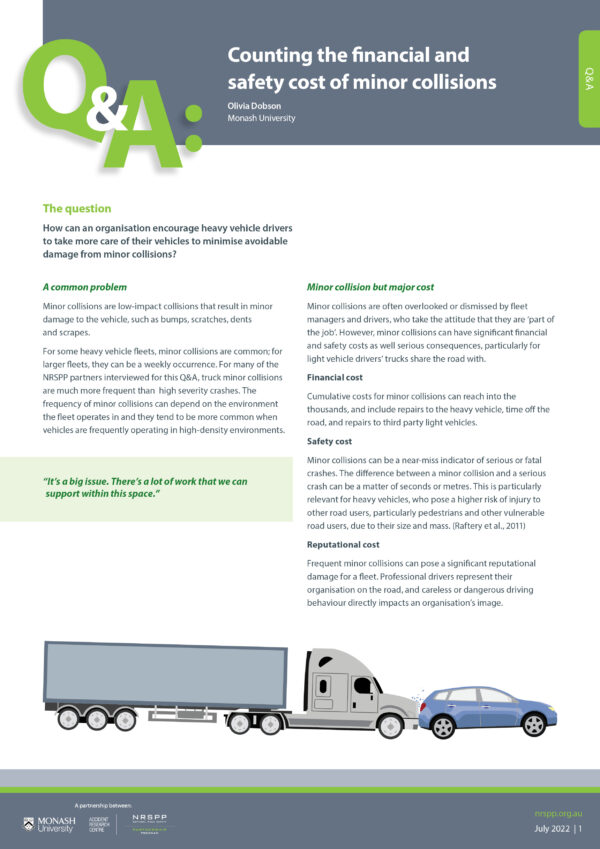 NRSPP Australia » NRSPP Q&A Minor Collisions